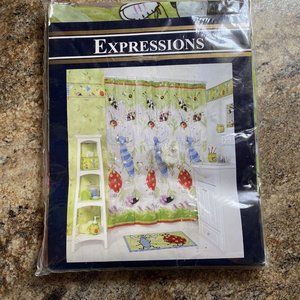 Expressions Stop Bugging Me Vinyl Shower Curtain 72X70in New